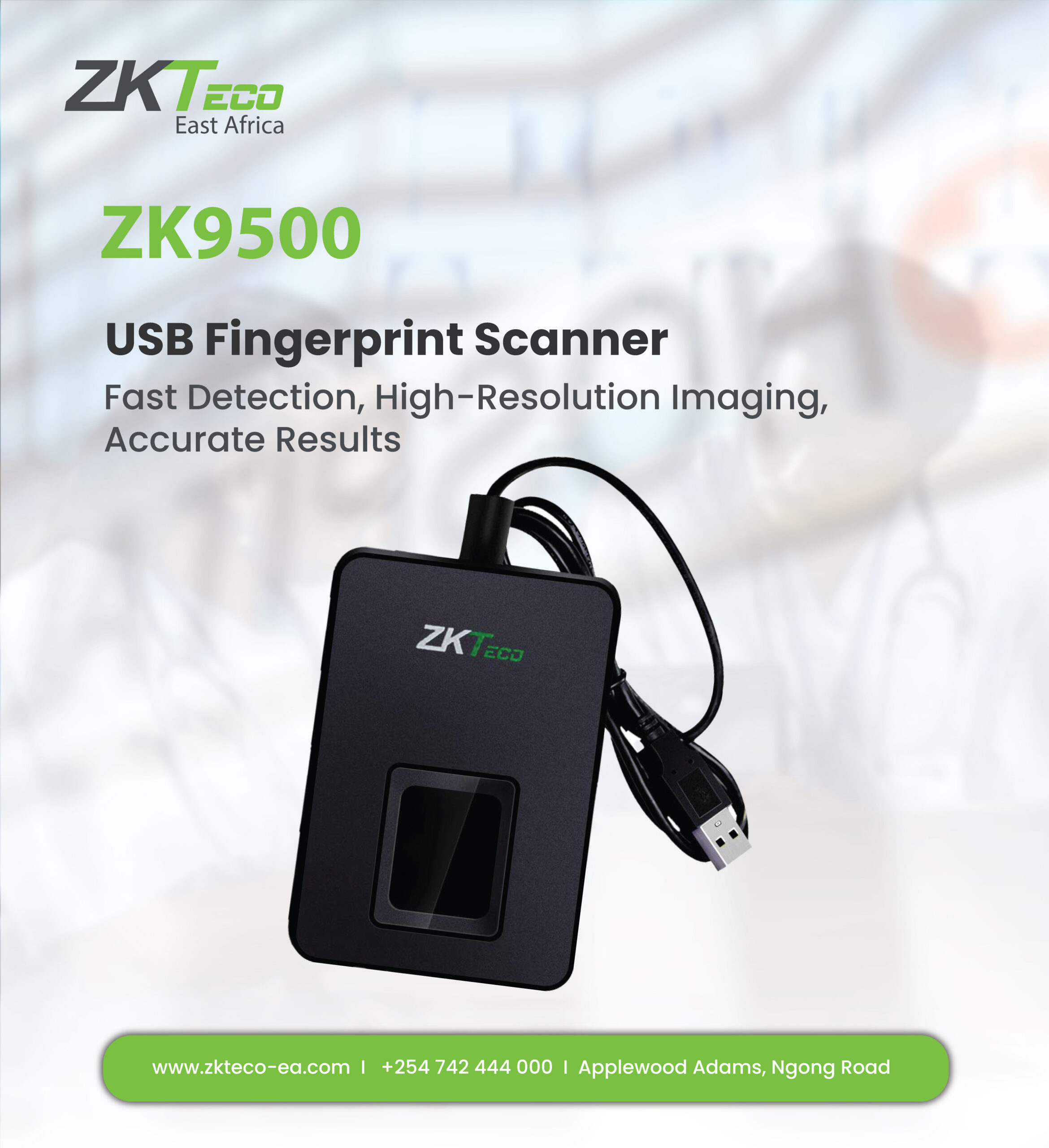 Hospital Fingerprint Scanner – ZK9500 for Kenya’s Biometric Health ID